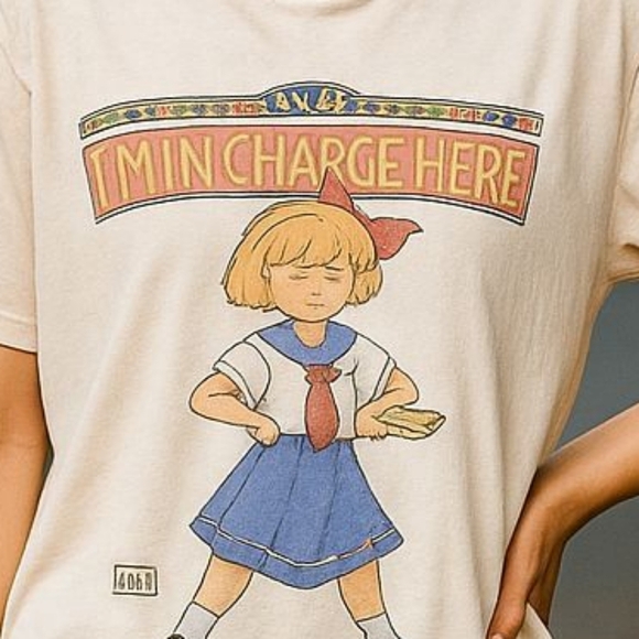 RARE Vintage 90S Mary Engelbreit Okay I'M IN CHARGE T Shirt. One Size - Picture 1 of 6